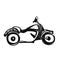 Motorcycle icon in doodle sketch lines. Sport, speed, race. Cartoon