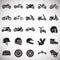 Motorcycle icons set on white background for graphic and web design, Modern simple vector sign. Internet concept. Trendy symbol