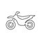 Motorcycle, motorbike icon simple flat vector illustration