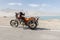 Motorcycle parked at the Karakorum Highway