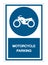 Motorcycle parking Symbol Sign Isolate On White Background,Vector Illustration EPS.10