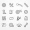 Motorcycle parts icons