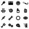 Motorcycle Parts Vector Icons.