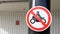 Motorcycle prohibited traffic sign No motorbike or no parking panel