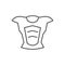 Motorcycle protective vest line outline icon