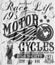 Motorcycle raceway typography, t-shirt graphics, vectors