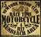Motorcycle raceway typography, t-shirt graphics, vectors