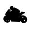 Motorcycle racing isolated vector silhouette