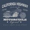 Motorcycle Racing Typography, California Highway