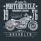 Motorcycle Racing Typography Graphics. Brooklyn