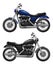 Motorcycle realistic. Urban transport sport motorbike vintage vehicle vector high quality isolated illustration