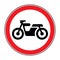 Motorcycle red sign