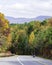 Motorcycle rider in Appalachia during fall