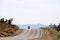 Motorcycle riding in desert