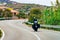 Motorcycle on road in Costa Smeralda