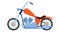 Motorcycle, road racing vehicle, high speed ride, retro design, classic autobike, cartoon vector illustration, isolated