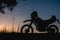 Motorcycle silhoette enduro off road adventure sunset sunrise