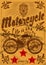 Motorcycle Skull Vintage Old T shirt Design