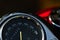 Motorcycle speedometer closeup view. Macro shoot