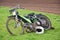 Motorcycle speedway bike on the grass