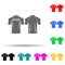 Motorcycle T-Shirt multi color style icon. Simple glyph, flat vector of t-shirt icons for ui and ux, website or mobile application