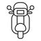 Motorcycle thin line icon. Motorbike vector illustration isolated on white. Vehicle outline style design, designed for