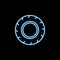 motorcycle tire icon in neon style. One of motobike collection icon can be used for UI, UX