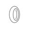 Motorcycle tire line outline icon