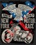 Motorcycle typography; vintage motor; t-shirt graphics; vectors