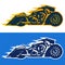 Motorcycle vector illustration Bagger style