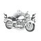 Motorcycle vintage vector illustration design bike classic Rider motor transportation two wheel chopper supermoto