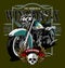 motorcycle and wing day pin