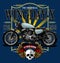motorcycle and wing day pin