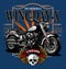 motorcycle and wing day pin