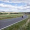 Motorcycles on country road in german eifel