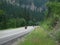 Motorcycles on Spearfish Canyon Scenic Byway in the Black Hills, South Dakota