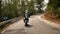 Motorcyclist Driving his Sports Motorbike on a Curvy Road