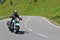 Motorcyclist high Alpine road of the Grossglockner