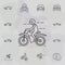 Motorcyclist icon. Bigfoot car icons universal set for web and mobile