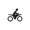 Motorcyclist, icon. Element of simple icon for websites, web design, mobile app, infographics. Thick line icon for website design