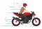 Motorcyclist on motorbike , illustration. Motorbiker. Motocross race.