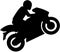 Motorcyclist motorbike stunt