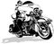Motorcyclist on Motorcycle Drawing