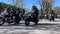 Motorcyclists arrive at Fossano 41st spring motorcycle rally, Italy