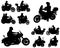 Motorcyclists silhouettes