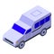 Motorhome car icon isometric vector. Camp trailer