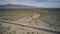 Motorhome driving on a highway in the desert of USA California