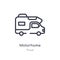 motorhome outline icon. isolated line vector illustration from travel collection. editable thin stroke motorhome icon on white