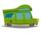 Motorhome vector. Trailer, caravan mobil home for family trip