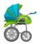 Motorized baby pram